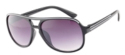 Sonnenbrille mit schwarz/weißem Rahmen und dunkle Gläser (1021591)