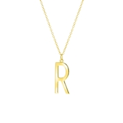 Zilveren ketting&hanger goldplated alfabet (1057272)