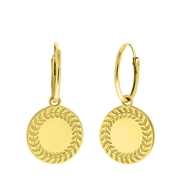 Ohrringe aus 925 Silber, vergoldet, römischer Kranz (1058054)