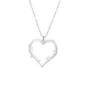 Zilveren naamketting open hart (1058400)