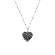 Zilveren ketting hart met vingerafdruk (1058488)