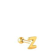 Stalen helixpiercing gold letter (1060392)