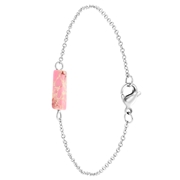 Pink Opal stalen armband (1061592)