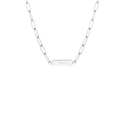 Stalen ketting hope emaille wit (1062202)