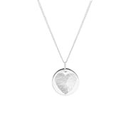 Halskette & Anhänger, 925 Silber, Fingerabdruck, Herz (1064935)