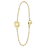 Stalen goldplated armband zon (1066110)