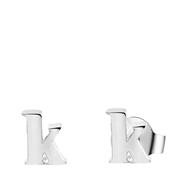 Stalen oorknoppen met hanger letter (1066544)