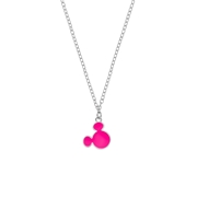 Zilveren ketting Mickey Mouse roze (1069560)
