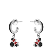 Zilveren oorbellen Mickey&Minnie zwart (1069569)