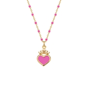 Zilveren ketting Disney prinses roze (1069570)