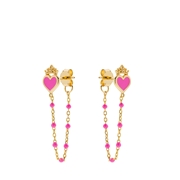Zilveren goldplated oorbellen Disney pinses roze (1069572)