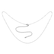 Silberfarbene Bijoux-Bodychain mit Perlen (1069974)