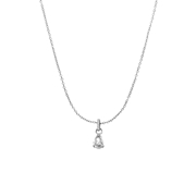 Zilveren ketting met hanger druppel zirkonia (1070167)