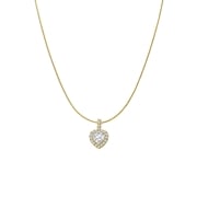 Halskette aus 925er Silber mit Anhänger, Herz, Zirkonia (1070175)