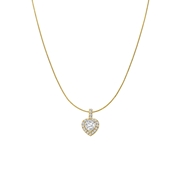 Zilveren ketting met hanger hart zirkonia (1070175)