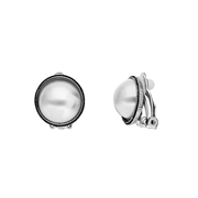 Zilverkleurige bijoux oorclips rond (1070312)
