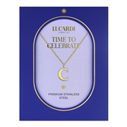 Stalen goldplated ketting letter C (1070349)