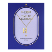 Stalen goldplated ketting letter H (1070359)