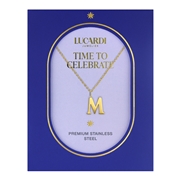 Stalen goldplated ketting letter M (1070369)