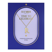 Stalen goldplated ketting letter R (1070379)