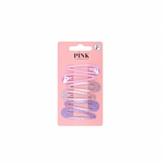 Roze en paarse haarspelden met glitters (1070400)