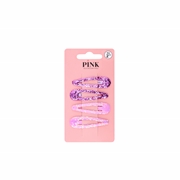 Roze en paarse haarspeldenset met glitters (1070402)