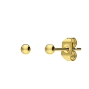 Stalen goldplated oorknoppen 2,5mm (1070521)