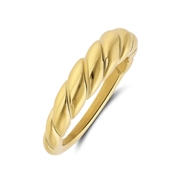 Stalen goldplated ring draai 5,5mm (1070581)