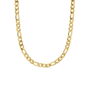 Halskette aus Edelstahl, vergoldet, mit Figaroglied, 5 mm (1070589)