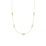 14 Karaat geelgouden collier met 5 ovalen (1070647)