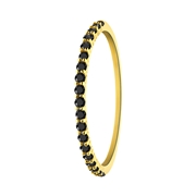 Ring, 585 Gelbgold, mit schwarzem Zirkonia (1070651)