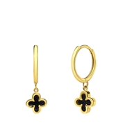 Ohrringe aus 14 Karat Gelbgold mit Onyxblüte (1070659)