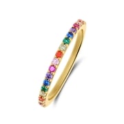 Ring aus 925er Silber, vergoldet, mehrfarbig, Zirkonia (1070691)