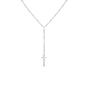 Halskette aus 925er Silber mit Anhänger, Kreuz (1070762)