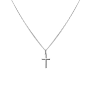 Halskette aus 925er Silber mit Anhänger, Kreuz (1070769)