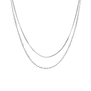 Halskette aus 925er Silber, doppelreihig (1070794)