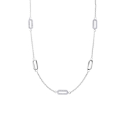 Halskette aus 925er Silber mit ovalen Anhängern (1070839)