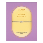 Tennisarmband aus Edelstahl, Zwilling/Gemini (1070945)