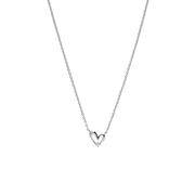 Zilveren ketting met hanger hart (1071084)