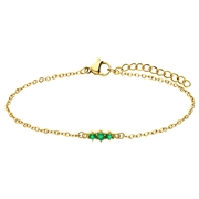 Stalen goldplated vintage armband met turquoise (1071161)
