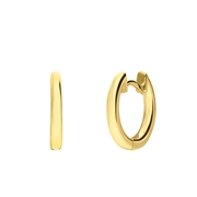 Runde Ohrringe aus 925 Silber, vergoldet, 14 mm (1071177)