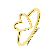 Ring aus 925er Silber, vergoldet, Herz (1071065)