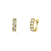 Ohrringe aus 375 Gold, oval, Zirkonia (1050455)