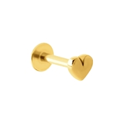 Stalen traguspiercing gold hart (1060423)