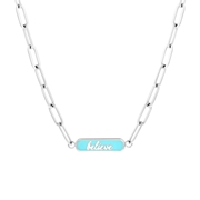 Stalen ketting believe emaille mint (1062205)