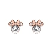 Zilveren Disney Minnie roseplated oorbellenkristal (1064848)