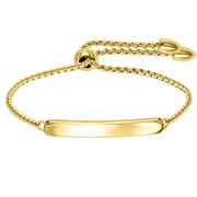 Gerecycled stalen plaatarmband goldplated (1043871)