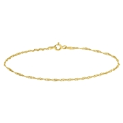 Gerecycled zilveren goldplated armband gedraaid (1066629)